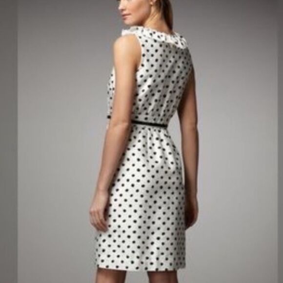 Kate Spade 100% Silk Natalia Polka Dot Dress sleeveless Ruffled collar 6 - Picture 4 of 15